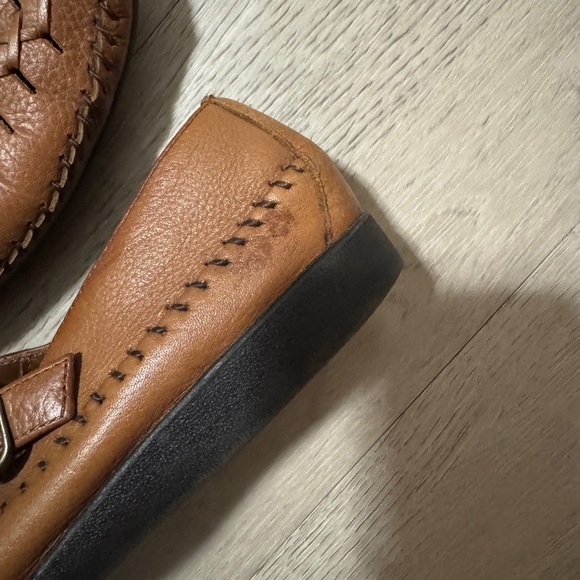 Naturalizer Brown Leather T Strap Mary Jane Flats Size 7 - Picture 6 of 6